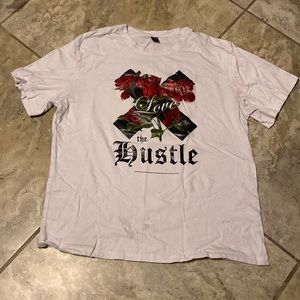 Love the Hustle White T-shirt